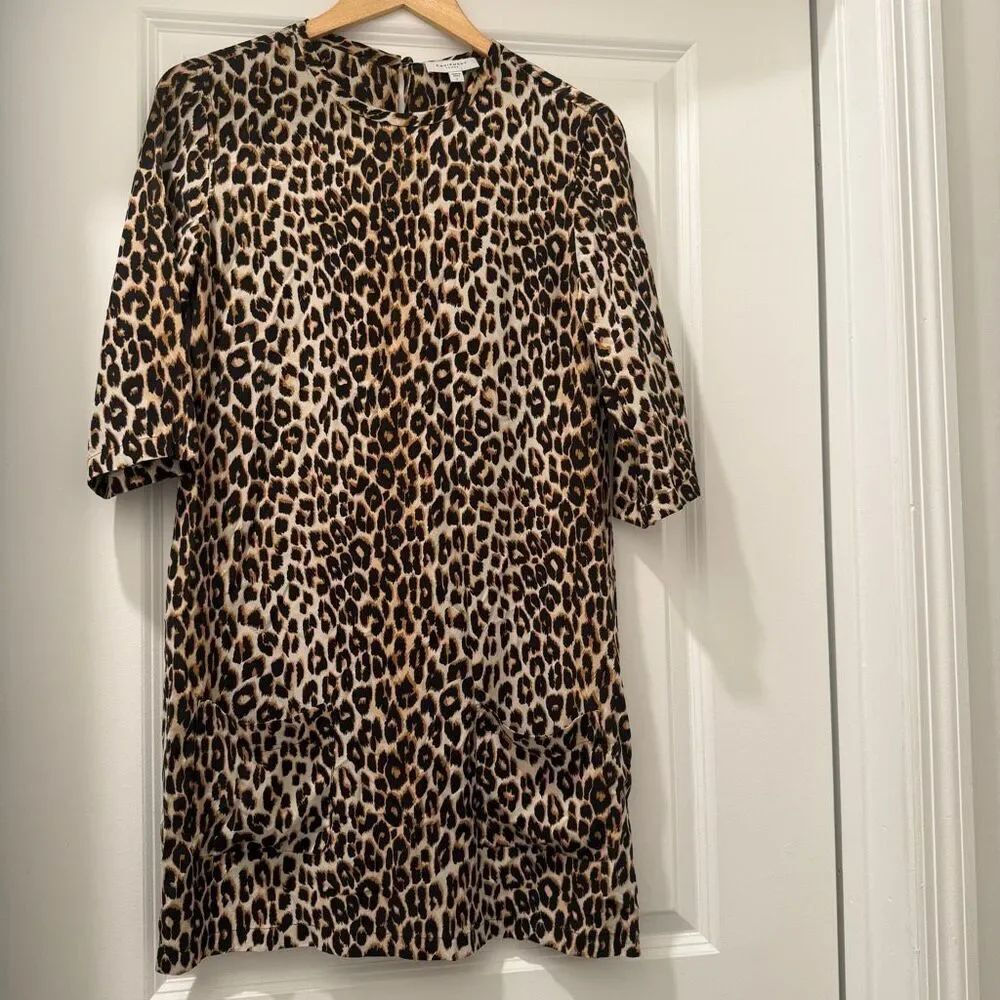 Equipment Aubrey Silk Dress in Leopard Print Size S